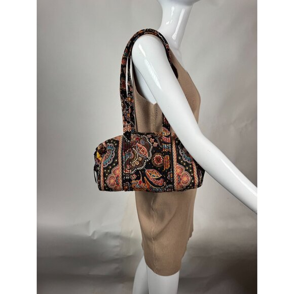 Vera Bradley Quilted Cotton Shoulder Bag In Bohemian Paisley Print - Picture 9 of 13